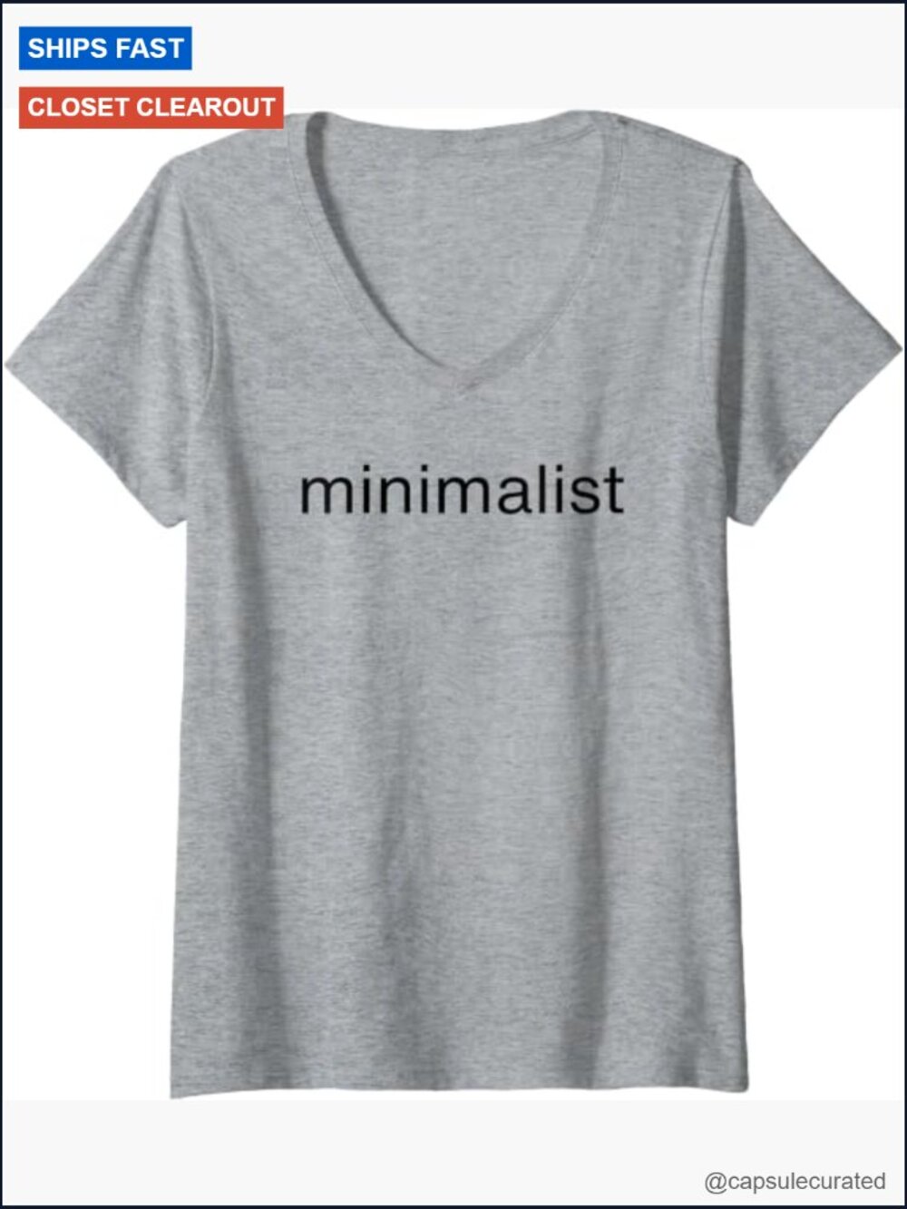 Minimalist V-Neck Tee - Capsule Wardrobe Essential